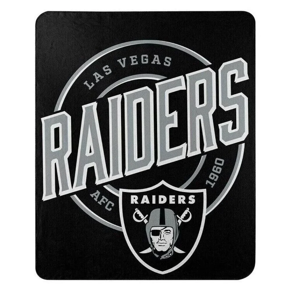 New Las Vegas Raiders Fleece Throw Gift Stadium Blanket Football Team NFL Logo